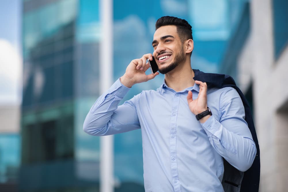 Businessman on the phone